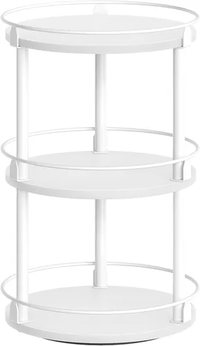 Miniatura 18 de YATINEY Lazy Susan SR22BR - Organizador giratorio para especias, organizador de platos giratorios de 2 niveles, soporte industrial para especias