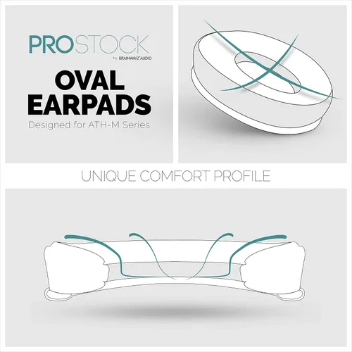 Miniatura 4 de Brainwavz ProStock ATH M50X - Almohadillas mejoradas, mejora la comodidad y el estilo sin cambiar el sonido. Almohadillas diseñadas para auriculares