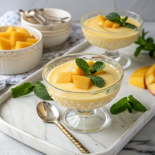 Miniatura 3 de Shan Polvo de crema de mango, 7.05 oz, postre esencial para cualquier ocasión, apto para vegetarianos, bolsa hermética en una caja (paquete de 3)