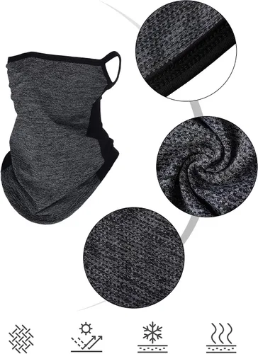 Miniatura 5 de SATINIOR 4 piezas de polaina para el cuello con ganchos para las orejas, antideslizante, transpirable, protección UV, pasamontañas para la cabeza