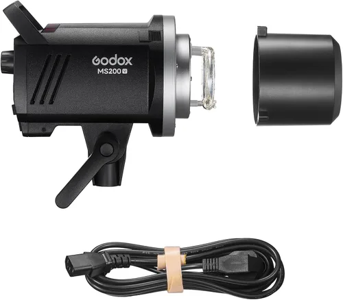 Miniatura 6 de Godox MS300V 300Ws GN58 Compact Studio Strobe Flash Monolight con montaje Bowens, lámpara de modelado LED, sistema inalámbrico X 2.4G, 5600K 1.3s
