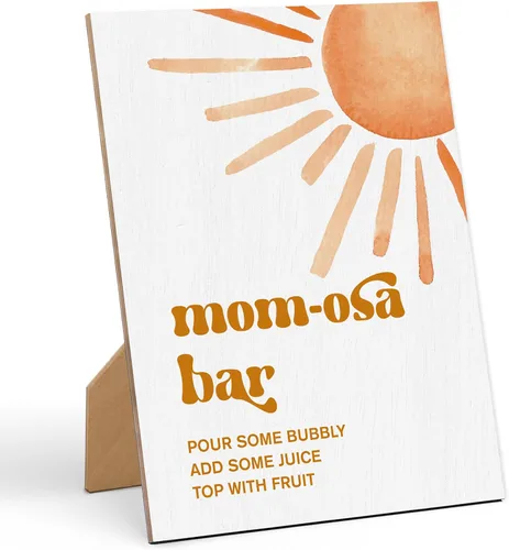 Miniatura 9 de Letrero decorativo de madera con texto en inglés «Here Comes The Sun», 8 x 11 pulgadas, decoración de mesa neutra de género para decoración de baby
