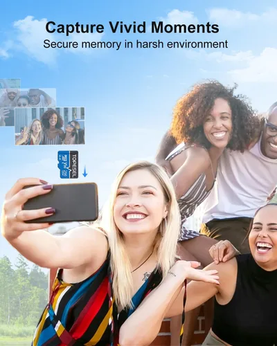 Miniatura 5 de TOPESEL - 2 tarjetas Micro SD de 256 GB, 4K HUD, tarjeta SDXC TF U3 con adaptador, tarjeta Micro Flash de alta velocidad UHS-I V30 para teléfonos
