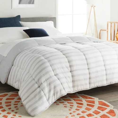 Miniatura 11 de Linenspa - Edredón reversible con relleno alternativo y relleno de edredón, para todo el año, costuras de caja, ropa de cama para niños