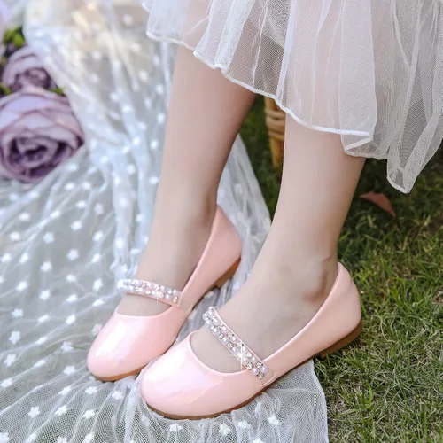 Miniatura 5 de Parrosoo Zapatos de vestir para niñas, zapatos Mary Jane, zapatos de ballet, zapatos de tacón bajo para niña, escuela, princesa, zapatos de boda