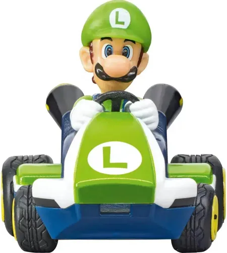 Miniatura 4 de Carrera RC Nintendo Mario Kart Mini coche de juguete de control remoto coleccionable de 2.4 GHz - Luigi