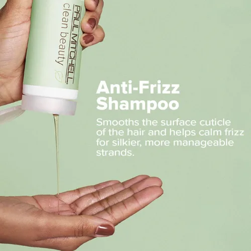 Miniatura 2 de Paul Mitchell Clean Beauty Anti-Frizz Shampoo, Smoothes Hair, Calms Frizz, For Textured, Frizz-Prone Hair