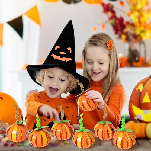 Miniatura 3 de BeYumi 30 piezas de tira de papel de Acción de Gracias, kit de manualidades de calabaza de gratitud de otoño, manualidades religiosas, decoración