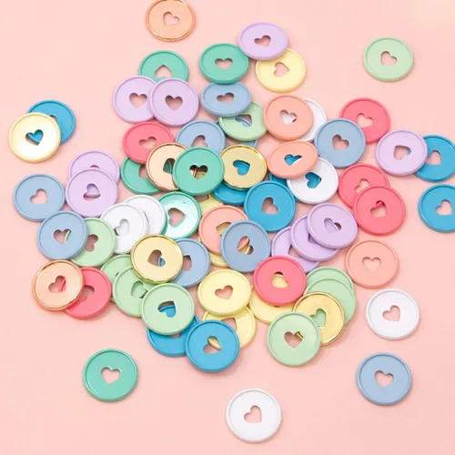 Miniatura 4 de Craftelier - Anillas de Disco M Metálicas con Corte de Troquel en Forma de Corazón para Encuadernación de Scrapbooking para Planners, Agendas
