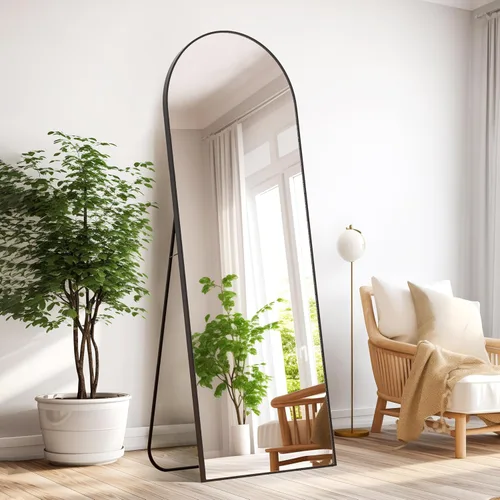Miniatura 9 de Alpen Espejo arqueado de longitud completa, espejo de suelo con soporte, espejos de 59 x 16 pulgadas para decoración del hogar, espejos de cuerpo