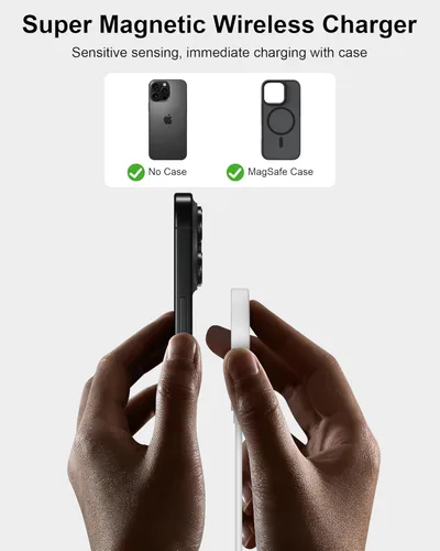 Miniatura 6 de Cargador magnético inalámbrico Magsafe para iPhone 17e, almohadilla de carga para iPhone 17/16/15/14/13/12Series y AirPods Pro 4, cargador