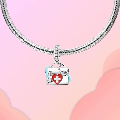 Miniatura 78 de LUXILLA Abalorio de plata de ley 925 para madre, hija, abuela, para familia, amor, madre, hija, abuela, para pulseras, collares, dijes, abalorios