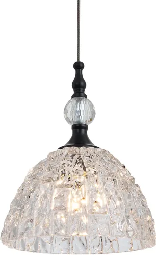 Miniatura 13 de Moderna lámpara colgante de cristal de bronce de 7.68 pulgadas con bola de cristal transparente K9 de altura ajustable, mini luces colgantes vintage