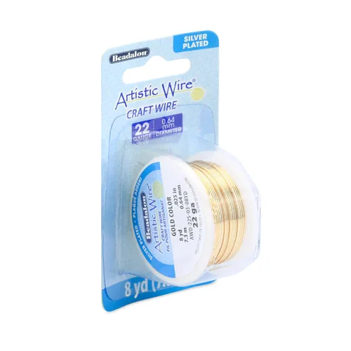 Miniatura 36 de Artistic Wire Alambre de Cobre Coloreado Plateado en Plata Resistente al Deslustre para Manualidades y Envolver Joyería, Resistente al Deslustre