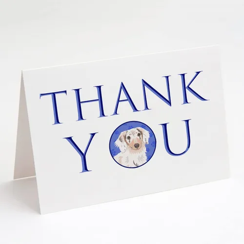Miniatura 98 de Caroline's Treasures CK8919GCA7P - Tarjetas de felicitación y sobres de agradecimiento tricolor #1, diseño de pastor australiano, color negro, Blanco