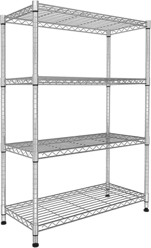 Miniatura 19 de Estantes de almacenamiento de 5 estantes, estantería de metal NSF, estante de almacenamiento de garaje, estantes de alambre ajustables, organizador