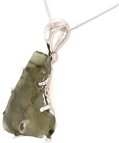 Miniatura 2 de Collar con colgante de Moldavita pulido por Stones Desire
