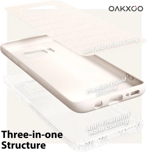 Miniatura 5 de oakxco Funda para teléfono Samsung Galaxy S8 de silicona líquida, delgada y fina de gel de goma suave TPU cubierta protectora simple llana