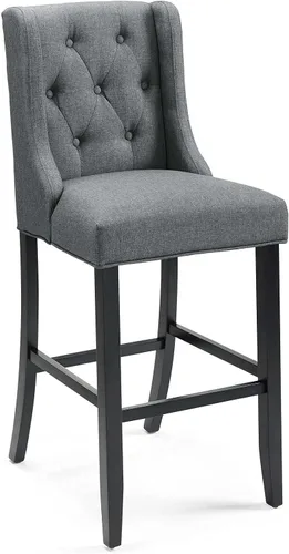 Miniatura 13 de Modway Baronet - Juego de 2 taburetes tapizados de tela con botones copetudos, color azul