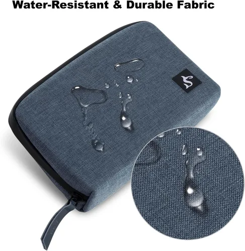 Miniatura 2 de simtoper Estuche organizador electrónico de viaje, bolsa impermeable para cables, cargador, disco duro, banco de energía, pequeño almacenamiento Azul