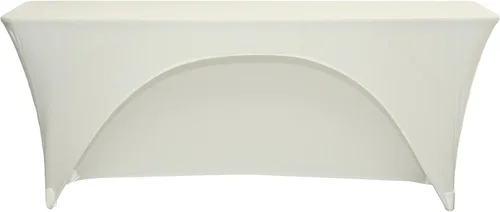 Miniatura 13 de YOUR CHAIR COVERS - Spandex de 6 pies x 18 pulgadas, mantel elástico rectangular estrecho para aula de entrenamiento con respaldo abierto - Blanco