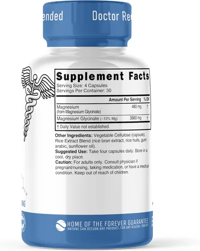 Miniatura 2 de Nature's Fusions Nutri Glicinato de magnesio puro 3680 mg - (proporciona 480 mg de magnesio elemental), quelado para alta absorción, no tamponado