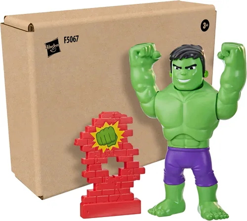 Miniatura 2 de Marvel Spidey and His Amazing Friends Power Smash Hulk Figura de acción, juguetes de Hulk de 10 pulgadas, juguetes preescolares, juguetes