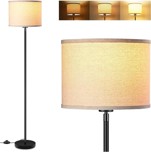 Miniatura 16 de Lámpara de pie negra, lámpara de pie LED de 58 pulgadas de alto, lámparas de sala de estar simples con pantalla, interruptor de pedal de pie