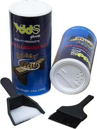 Miniatura 9 de Shuffleboard Sand - Cera de tejo con mini recogedor y mini cepillo, 2 latas (2 x 14 onzas)