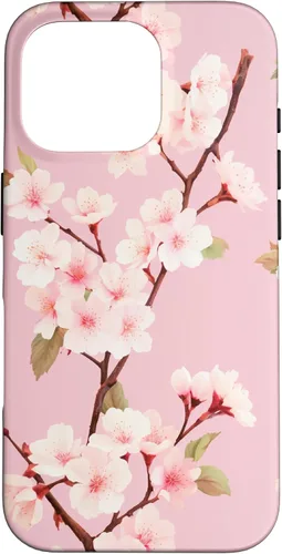 Miniatura 19 de Funda rosa pastel con patrón Japanese Cherry Blossom Floral Flower para iPhone 14 Pro