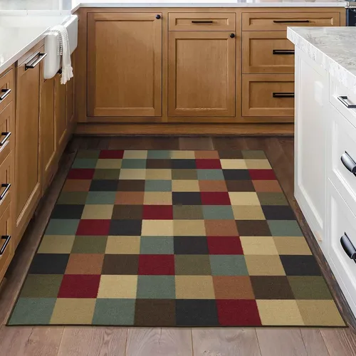 Miniatura 38 de Ottomanson Alfombras de 5 x 6 pies 6 pulgadas para sala de estar, alfombra de área para dormitorio, antideslizante, duradera y grande para zonas