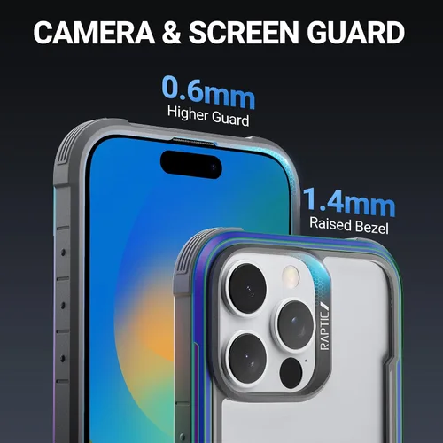 Miniatura 5 de RAPTIC Shield - Funda para iPhone 16 Pro, [para botón de captura 2024 a prueba de golpes transparente], grado militar probado en caídas de 13 pies