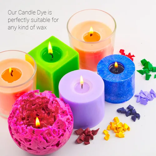Miniatura 6 de Tinte de cera para velas de soja, 26 populares bloques de coloración de tinte de velas, colorante de cera de vela premium, bloques de velas 26