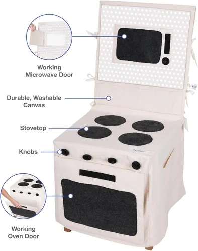 Miniatura 4 de Bake Shoppe - Juego de 15 piezas de cocina de tela de juego de simulación, incluye artículos horneados y accesorios de felpa, perfecto