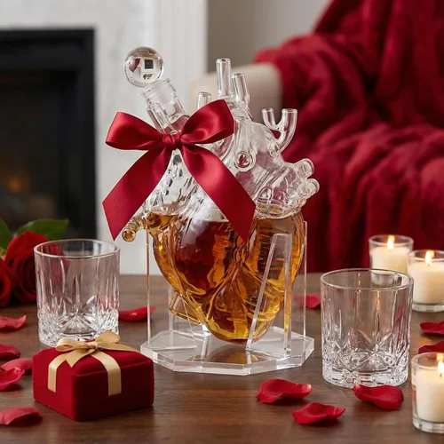 Miniatura 10 de Heart Decanter - Juego de decantador de whisky y vino, aireador de órganos, con texto en inglés «That Someone You Love», regalo para médicos
