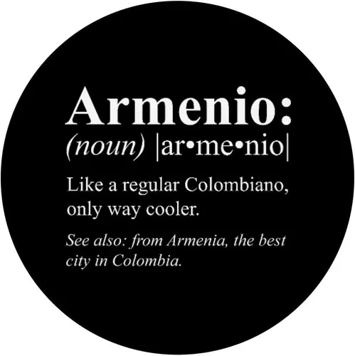 Miniatura 3 de Quindio Armenia Regalo – Colombiano Armenio Definición PopSockets Agarre y Soporte para Teléfonos y Tabletas, Negro
