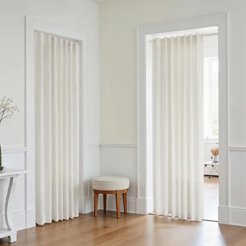 Miniatura 62 de KOUFALL Cortinas de lino azul marino de 84 pulgadas de largo, cortinas transparentes azul oscuro para sala de estar y dormitorio, medianoche