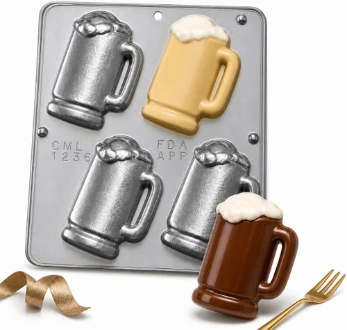 Miniatura 2 de Taza de cerveza Molde de caramelo de chocolate mediano 1236 con 4 cavidades