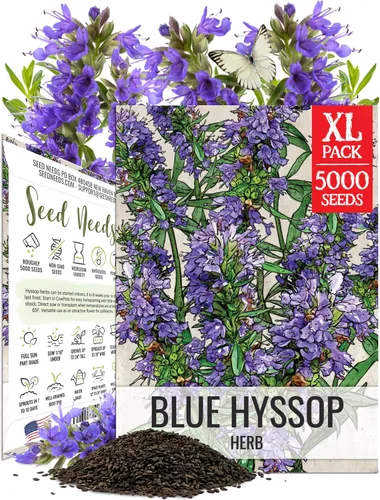 Miniatura 10 de Seed Needs Semillas de albahaca para plantar hierbas de albahaca tailandesa, reliquia sin OMG y sin tratar, cultiva un jardín de hierbas culinarias