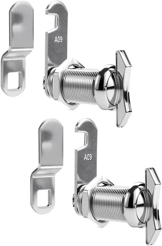 WOOCH Cerradura de leva desplazada accionada por pulgar de 1-1/8 pulgadas, pestillo de compartimento de RV, giro de pulgar sin bloqueo, para