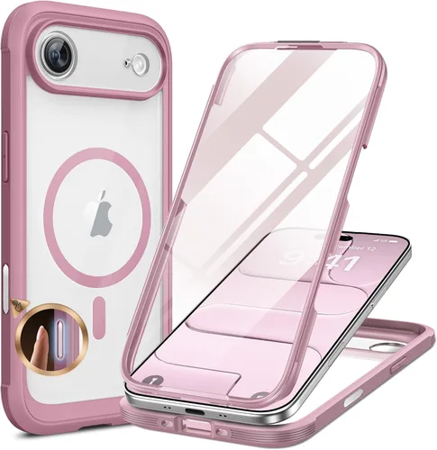 Miniatura 32 de Miracase Funda para iPhone 13 de 6.1 pulgadas, [sin burbujas] funda de teléfono de cuerpo completo con pantalla de vidrio completa integrada, sin