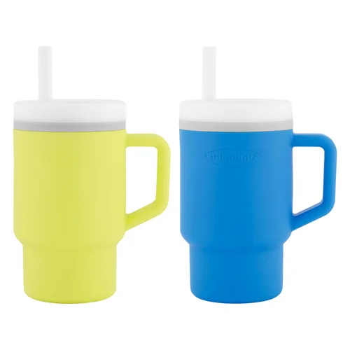Miniatura 14 de Infantino Mi primer vaso – Adorables vasos en miniatura con pajita resistente a fugas y asa amigable para niños pequeños, fomenta la hidratación