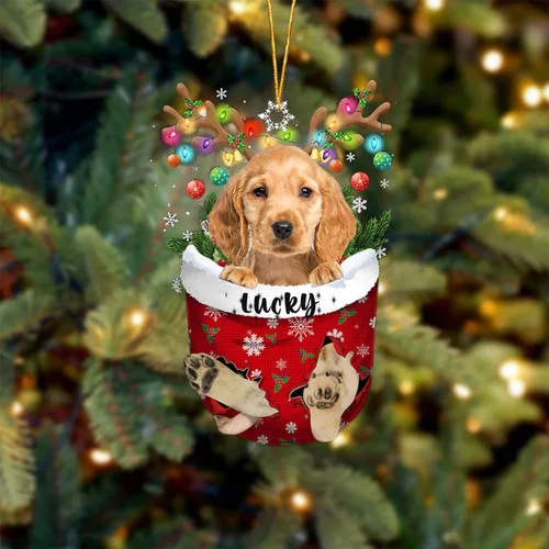 Miniatura 134 de Adorno de Navidad personalizado para perro Airedale Terrier en bolsillo de nieve, adorno para árbol de Navidad, idea de regalo para amantes