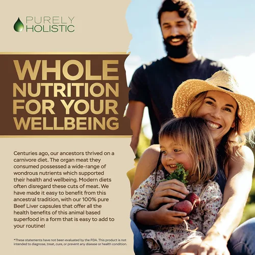 Miniatura 4 de Cápsulas de hígado de res alimentadas con pasto 750 mg por cápsula Apoyo energético Suplemento de hígado de res criado en pastos, sin hormonas