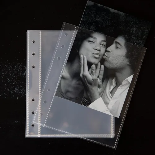 Miniatura 17 de Álbum de fotos de cabina de fotos - Cuaderno con purpurina de 6 anillas, carpeta brillante con 20 fundas para fotos de 2x6 - Se adapta a 80 tiras