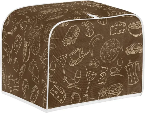 Miniatura 40 de Coldinair Cubierta para tostadora de dos rebanadas con estampado de aguacate, cubierta de electrodomésticos pequeños con diseño de frutas