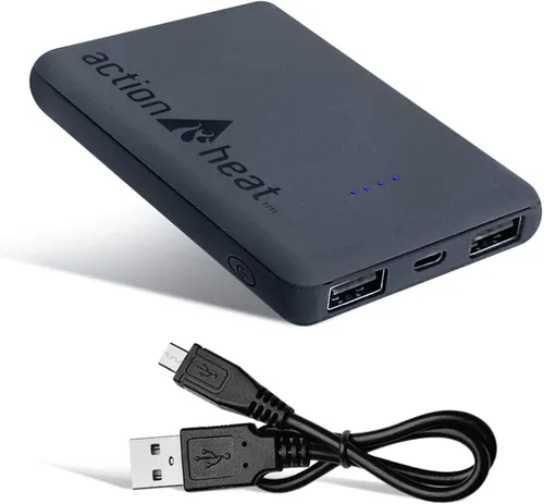 Miniatura 6 de ActionHeat Bufanda de forro polar con batería de 5 V con paneles de calefacción integrados bufanda negra con tecnología de control de botón táctil