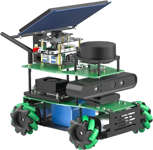 Miniatura 19 de Yahboom Robot AI Python Programa ROS2 Robot con RPi 5 8GB Powered Robot Educativo AI Módulo de voz Mapeo Navegación 360° Movimiento
