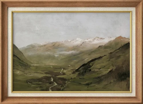 Miniatura 118 de MUDECOR Lienzo enmarcado prémium para pared, pinos nevados en bosque de invierno, ilustraciones modernas, arte contemporáneo, escénico, divertido