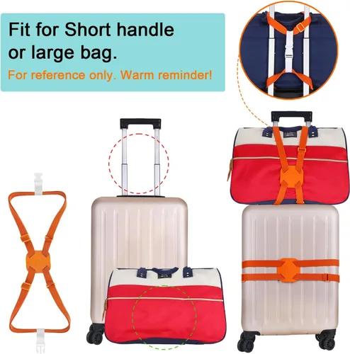 Miniatura 2 de Correas de equipaje, bolsa elástica para añadir una bolsa, maleta fácil de viajar, correa elástica (azul)